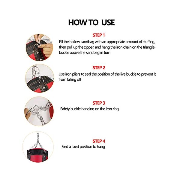 Sfeexun-Punching-Bag-for-Man-Women-Kids-IndoorGarden-Boxing-Bag-Unfilled-Heavy-Bag-Set-with-Punching-Gloves-Chain-Ceiling-Hook-for-MMA-Kickboxing-Muay-Thai-Karate-Taekwondo SFEEXUN Punching Bag for Man Women Kids, Indoor/Garden Boxing Bag Unfilled Heavy Bag Set with Punching Gloves, Chain, Ceiling Hook for MMA, Kickboxing, Muay Thai, Karate, Taekwondo