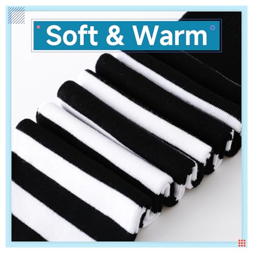 Image of Kayhoma Extra Long Gradient Zebra Stripe Thigh High Socks Over the Knee High Socks,2 Pairs