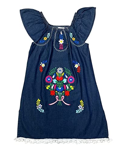 Infants and Little Girls Traditional Mexican Embroidered Cotton Dresses