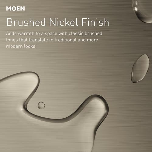 Image of Moen DN8403BN Preston Double Robe Hook, Brushed Nickel
