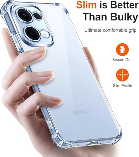 Image of Bumper Back Cover Compatible with Oppo Reno 13 5G [Camera Protection] Perfect Fitting Back Case for Oppo Reno 13 5G - Transparent