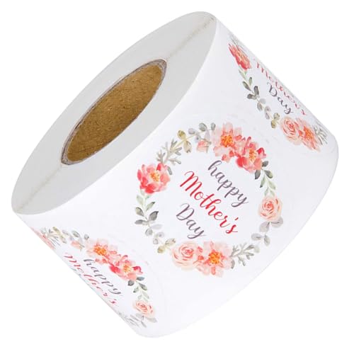 500 Pegatinas Del Día De La Madre Con Diseño Floral Dulce Para Envolver Regalos Y Decoración Tarjetas Etiquetas Adhesivas Diseños Coronas Florales Coloridos