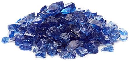 Exotic Pebbles & Aggregates EFG-C05M Medium 1/2-3/4 Classic Fire Glass Ocean Blue
