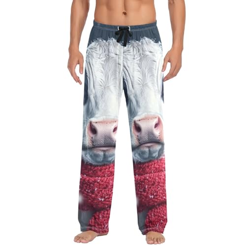 Pantalon de pyjama homme avec cordon vêtements de nuit maison L