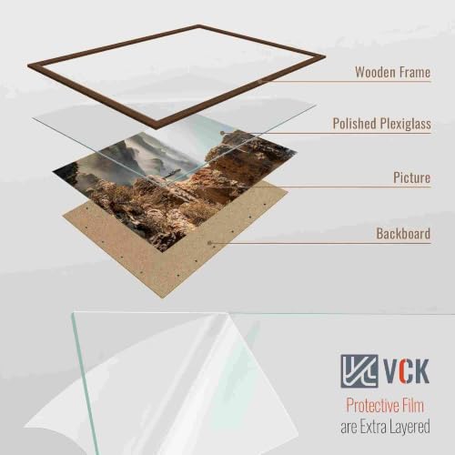 Image of VCK 16x24 Frames 5 Pack, High-End Brown Wood, for Poster Artwork