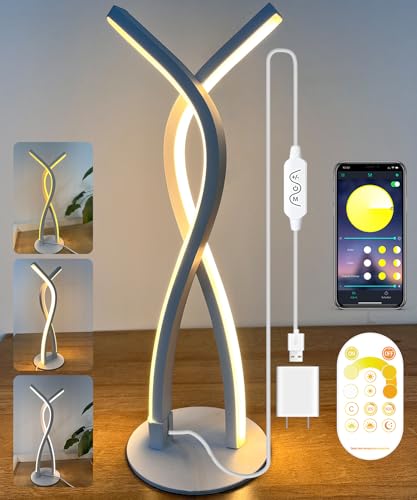 Daymeet Table Lamp for Bedroom, Bedside Lamps for Nightstand Dimmable, 3 Color Temperatures Night...