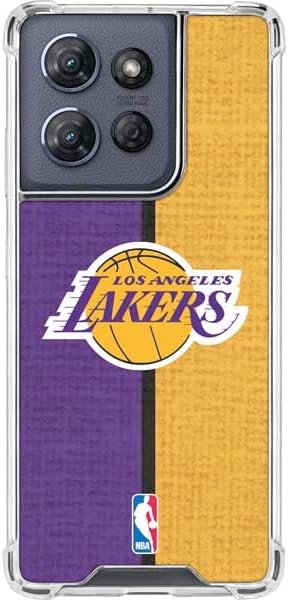 Skinit Clear Phone Case Compatible with Moto G Play 5G (2025) - Officially Licensed NBA Los Angeles Lakers Canvas Design