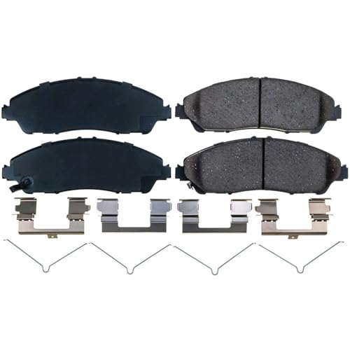Image of PowerStop Front Brake Pads for Honda Pilot 2021-22 | Honda Ridgeline 2021-25 - Z17 Ceramic Brake Pads with Installation Hardware, 17-1723N