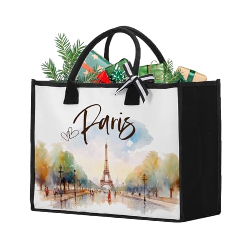 Fashion Paris Tote Bag for Women Paris Travel Lover Gifts