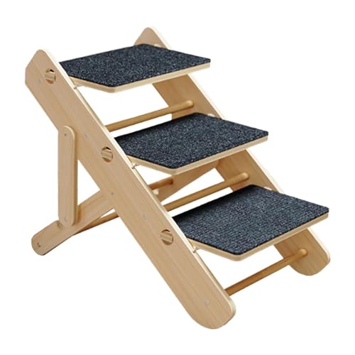 MagiDeal Escalones de Mascotas de Madera Plegable Puertos de Fieltro para Almohadillas para automóvil