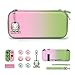 Produktbild Tragetasche für Switch, innoAura Switch Zubehör mit Farbenfroher Switch Tasche, Switch Schutzhülle, Switch Bildschirmschutz, Switch Spielhülle (Farbverlauf Rosa-Grün)