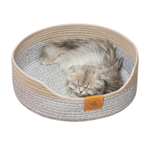 Dog Beds for Small Dogs, Warm Cat Bed, Cotton Rope Cat Scratcher, Dog Calming Bed Washable, Beds for Cats and Dogs, Washable Pet Sleeping Sheet (50 x 50 x 15 cm, 19,69 x 5,91 pulgadas)