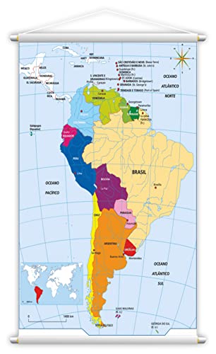 Mapa Brasil + Biomas + América Do Sul Kit 3 Banners Grande