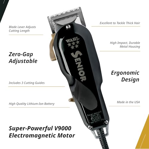 image for Wahl Professional 5 Star Senior Clipper, V9000 Motor, Adjustable Taper