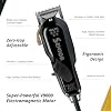Wahl Professional 5 Star Senior Clipper, V9000 Motor, Adjustable Taper Lever, Includes 3 Cutting Guides