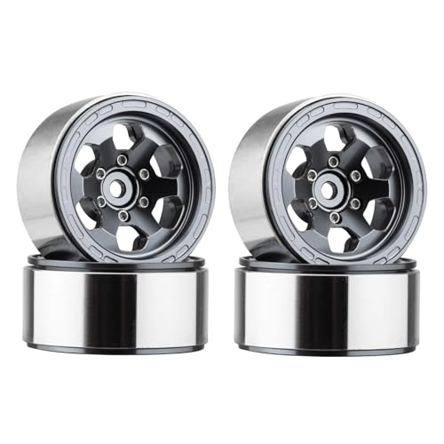 Jante beadlock 1.3 RC en aluminium gris premium pour rechange crawler 1:18 1:24