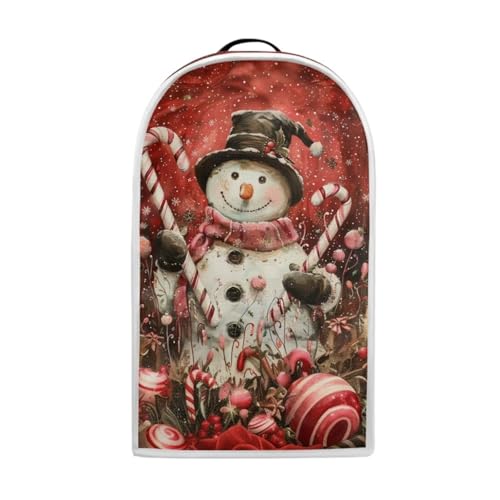 Funda para licuadora diseño muñeco de nieve navideño miniatura 3