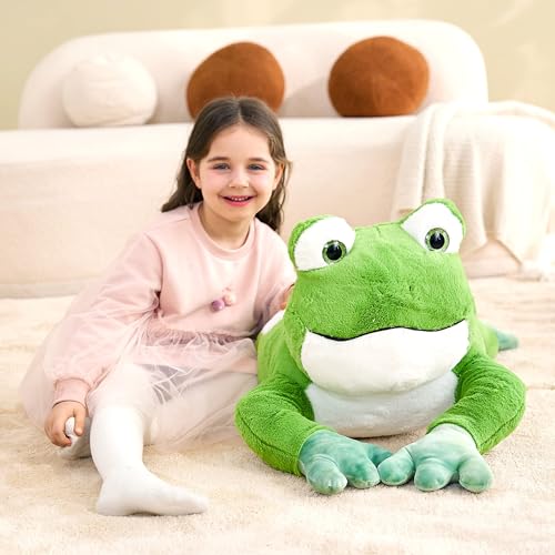 Image of IKASA Large Frog Cuddly Toy, Giant Soft Toy, 78 cm, Large Plush Toy, Fluffy Soft Jumbo Plush Toy, Gift for Children
