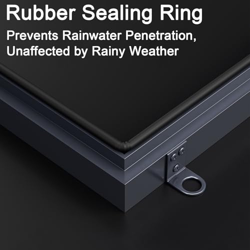 Claraboya techo de aluminio 80x80cm ventana de tejado resistente para áticos 7