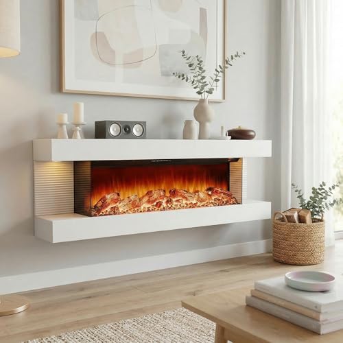 Maxhonor 3-Sided Wall Mount Fireplace
