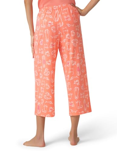 Image of HUE Women's Summer Vacation Pajama Separates, Soft, Whimsical Print Pjs with Tropical Beach Themes, Flip Flops, Cocktails