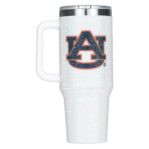 Image of The Memory Company Officially Licensed 40oz White Bling Game Day Tumbler, Auburn University