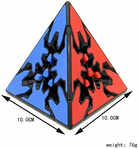 Image of D ETERNAL QiYi Gear Cube Pyraminx Pyramid Triangle Shaped Speed Magic Cube Puzzle (Tiled)
