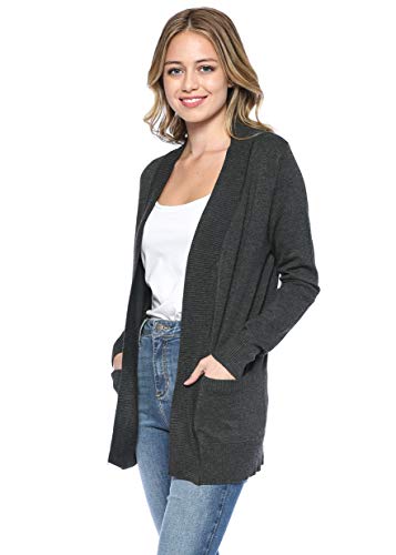 Image of Urban Look Womens Basic Long Sleeve Open Front Comfy Sweater Cardigan