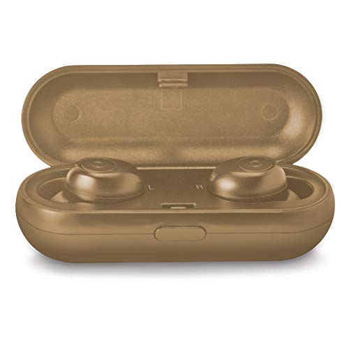 Image of iBall EarWear TW10 in-Ear Bluetooth Wireless Headphones with Protective Charging Case - Beige