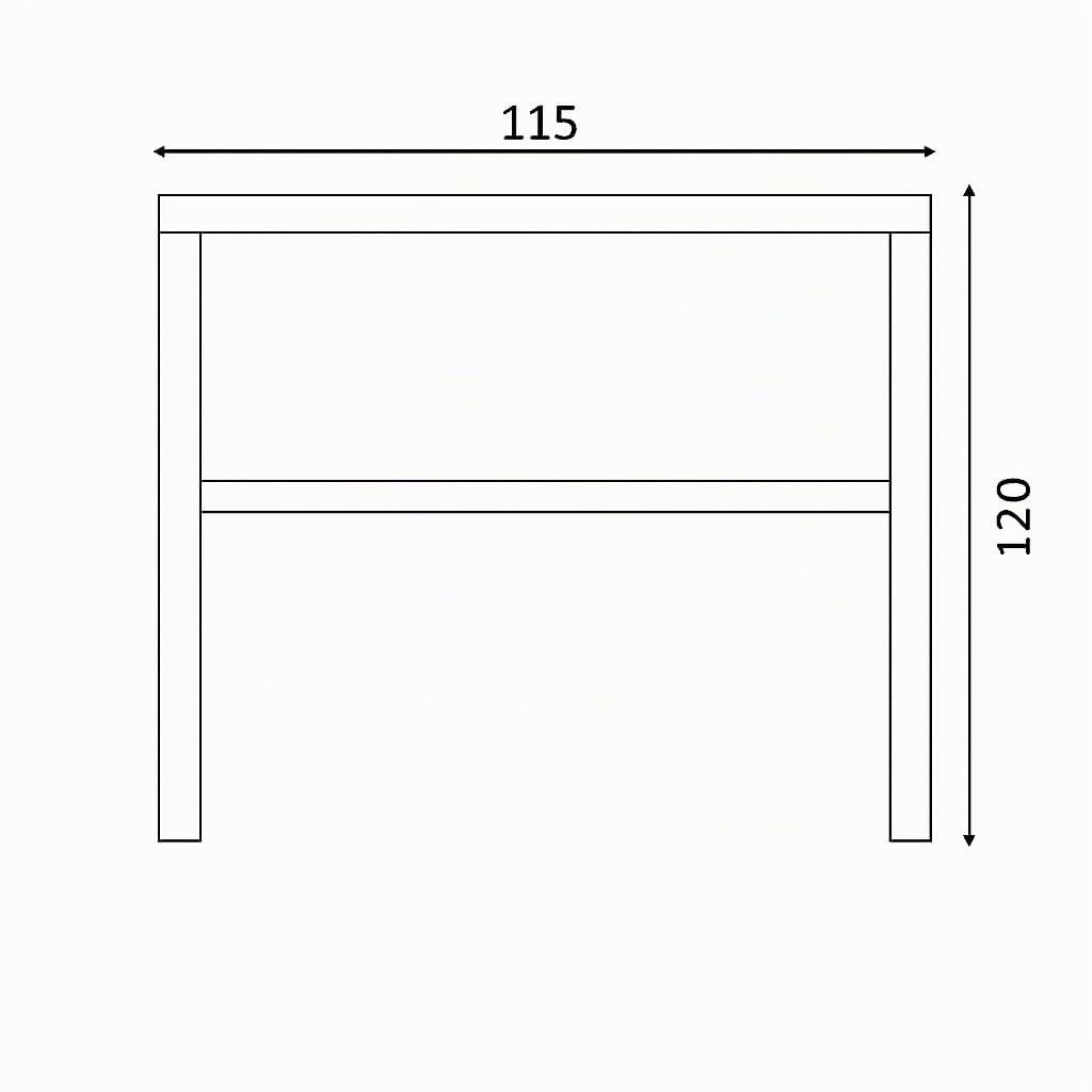 Cabecero Classic para Cama de 105 Fabricado en Madera Maciza de Pino Acabado en Blanco nordico