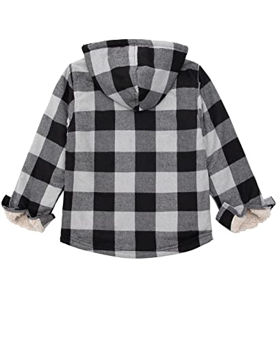 Image of ZENTHACE Boys Sherpa Fleece Lined Flannel Jacket