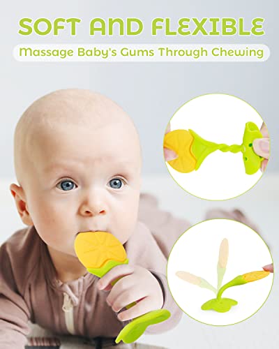 10-Pack Silicone Teething Toys for Babies - BPA-Free Fruit-Shaped Teethers