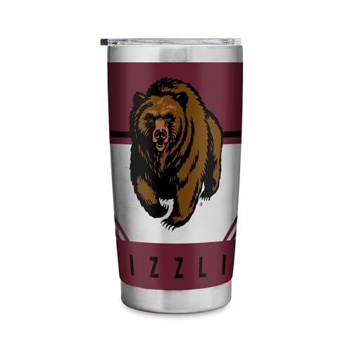 Rico Industries NCAA Montana Grizzlies 20oz Stainless Steel Tumbler with Lid - Great For Coffee Tea Water or Cocktails