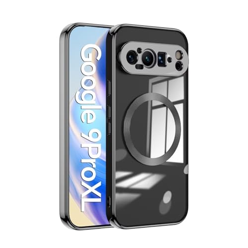 ESONG Magnetic Clear for Google Pixel 9 Pro XL Silicone Protection Case with MagSafe, Wireless Charging