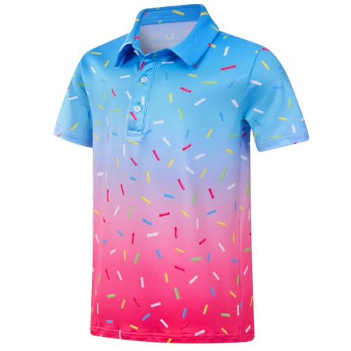 Image of uideazone Boys Polo Shirts Dry Fit Performance Golf Short Sleeve Casual School Uniform Size 5-14