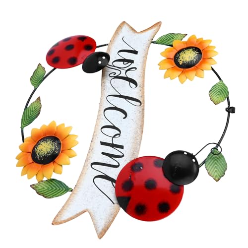 Décoration murale métal fleur et insecte au design rustique intemporel