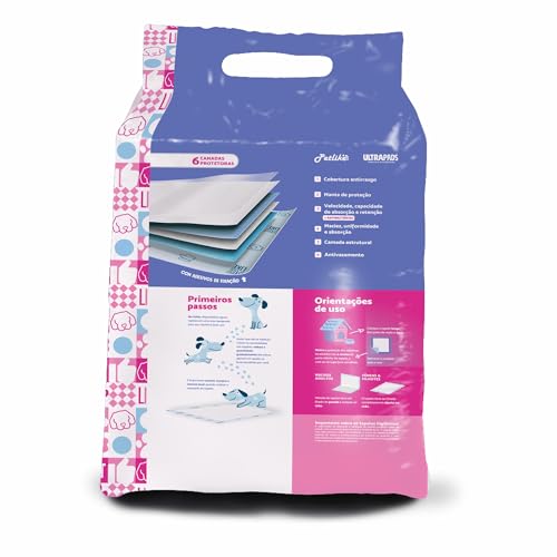 Tapete Higiênico Premium para cães Petlike Ultrapads Aroma Bebê 80cmx60cm 30 unid.