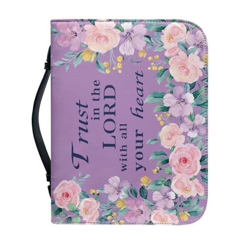 Men Women's PU Bible Cover Inspirational Bible Carrying Case Leather Funda Para Biblia