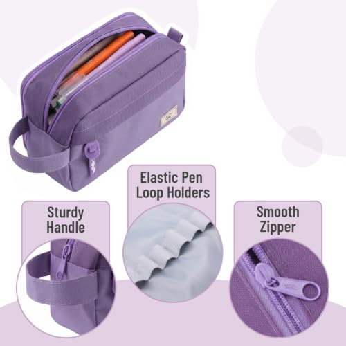 Image of Mr. Pen- High Capacity Pencil Case, Large Pencil Pouch with 3 Compartments and 2 Pockets, Large Pencil Bag with Smooth Zipper, Cute Pencil Case Pouch Organizer, School Supplies for Teens
