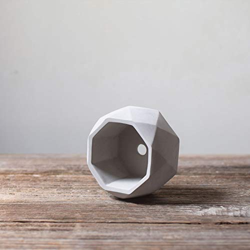 Creative Geometric Art Flower Pot Succulent Plants Cement Mold,Silicone Flower Pot Mold, Candle Holder Mould Handmade Clay Craft Office Home Decor #TOP6