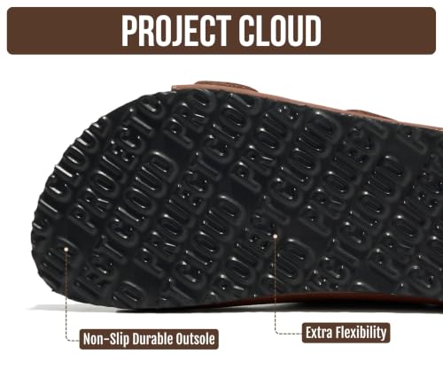 Image of Project Cloud 100% Genuine Leather Footbed Sandals for Women (Santorini)
