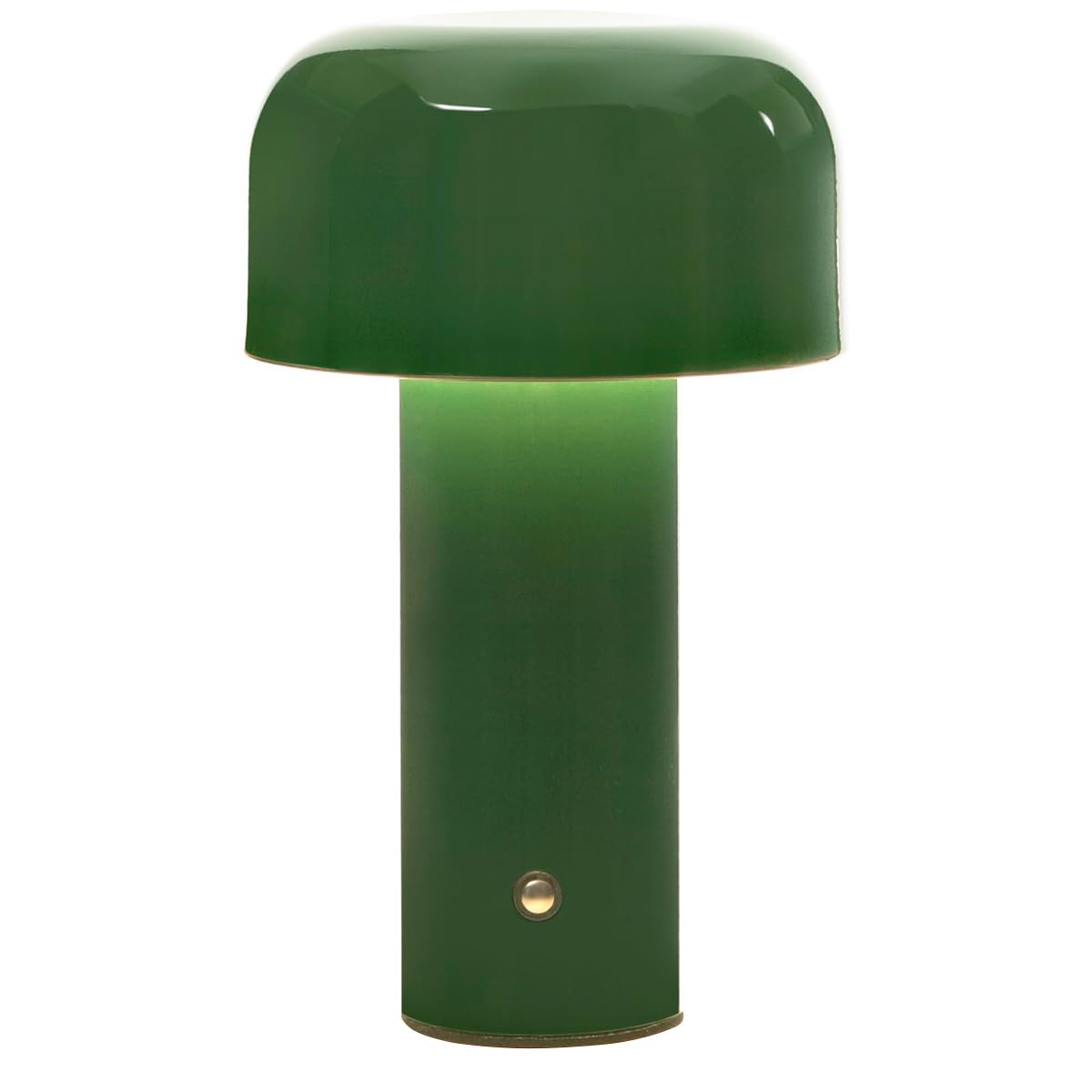 Lámpara de mesa de hongos portátil con atenuación táctil, luz nocturna LED recargable, mesita de noche para interiores y exteriores, restaurante, bar, luz para el hogar (verde)