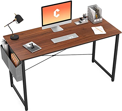Image of Cubiker Computer Desk, Home Office Writing Study Desk, Modern Simple Style Laptop Table with Storage Bag (47.2 inch, Espresso)