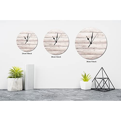 Donl9Bauer Monogram Letter R Wall Clock Watercolor Pink Letter Lily Flower Hanging Non-Ticking Battery Operated 12 Inch Name Initial Rustic Chic Clock For Home Living Room Bedroom Office Hotel #TOP5
