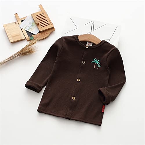 sfdgfhyf Toddler Boys Girls Cardigan Sweater Long Sleeve School 𝐔niform 𝐂artoon Embroidery Knitted Sweater2