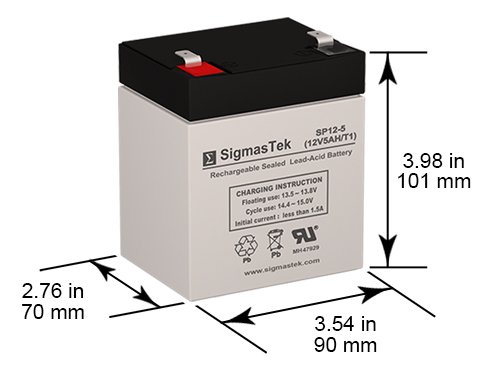 SigmasTek UB1250 by UPG -12 Volt 5 AH Replacement Battery