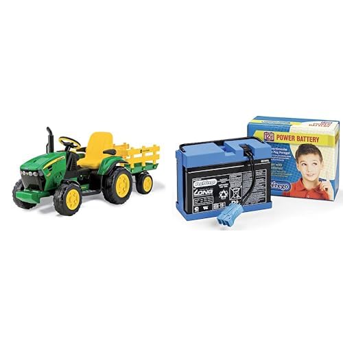 Peg Perego John Deere Ground Force tracteur 12V avec remorque pour eviter les pannes de batterie