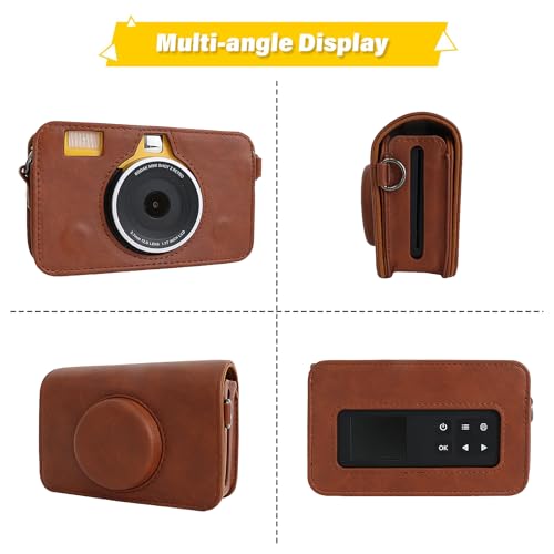Funda PU para Kodak Mini Shot 2 Retro Marrón miniatura 4
