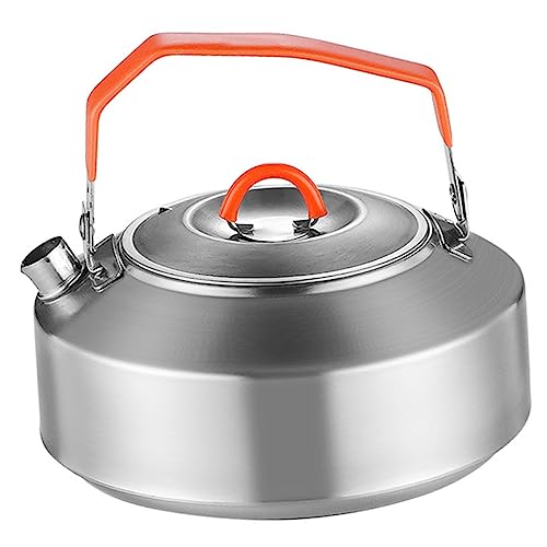GRIRIW Outdoor Tea Kettle Stainless Steel Mini Water Kettle Camping Portable Stovetop Camping Cookware