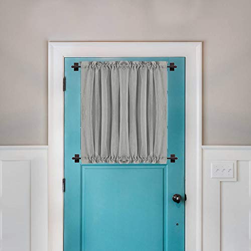 H.versailtex 4 Pack Magnetic Curtain Rods For Metal Doors Multi-Use Adjustable Rods Tool Free For Iron And Steel Place 1/2" Diameter, With Petite Ball Finials (16"-28", Cocoa) #TOP2